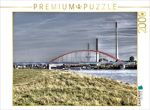 CALVENDO Puzzle Brücke der Solidarität zwischen Rheinhausen und Hochfeld 2000 Teile Lege-Größe 90 x 67 cm Foto-Puzzle Bild von Joachim Petsch von CALVENDO