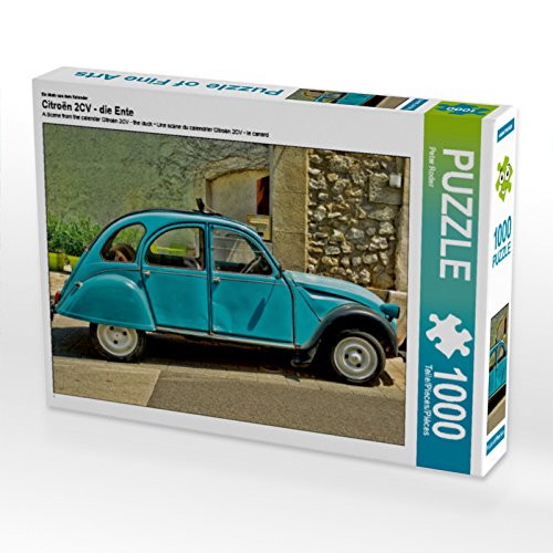 CALVENDO Puzzle EIN Motiv aus dem Kalender Citroën 2CV - die Ente 1000 Teile Puzzle quer | 1000 Teile Lege-Größe 64 x 48 cm Foto-Puzzle für glückliche Stunden von CALVENDO