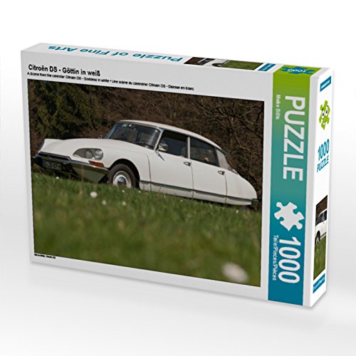 CALVENDO Puzzle Citroën DS - Göttin in weiß 1000 Teile Puzzle quer | 1000 Teile Lege-Größe 64 x 48 cm Foto-Puzzle für glückliche Stunden von CALVENDO