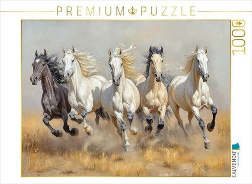 CALVENDO Puzzle Das Pferd als Ausdruck von Dynamik und Kraft | 1000 Teile Lege-Größe 64 x 48 cm Foto-Puzzle für glückliche Stunden von CALVENDO