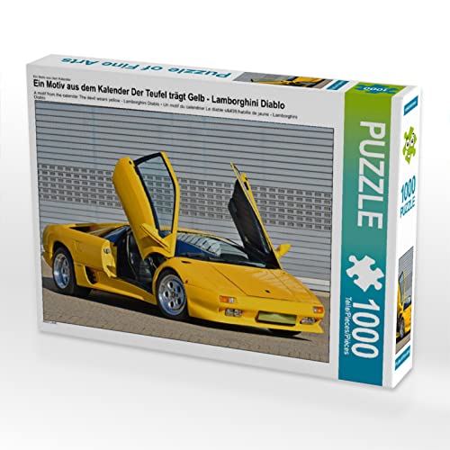 CALVENDO Puzzle EIN Motiv aus dem Kalender Der Teufel trägt Gelb - Lamborghini Diablo 1000 Teile Puzzle quer | 1000 Teile Lege-Größe 64 x 48 cm Foto-Puzzle für glückliche Stunden von CALVENDO