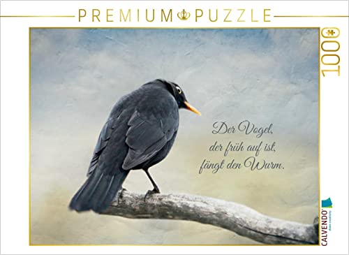 CALVENDO Puzzle Der frühe Vogel fängt den Wurm 1000 Teile Puzzle quer | 1000 Teile Lege-Größe 64 x 48 cm Foto-Puzzle für glückliche Stunden von CALVENDO