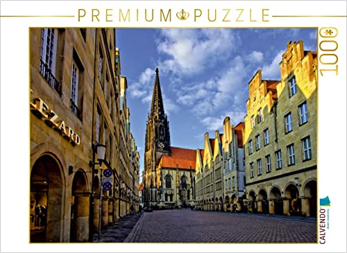 CALVENDO Puzzle Die St. Lamberti-Kirche am Prinzipalmarkt wurde zwischen 1375 und 1450 erbaut 1000 Teile Puzzle quer | 1000 Teile Lege-Größe 64 x 48 cm Foto-Puzzle für glückliche Stunden von CALVENDO