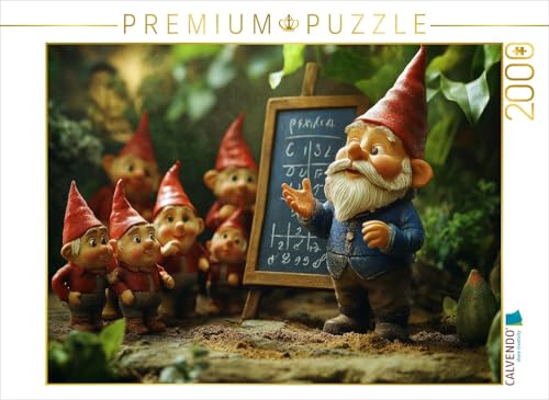 CALVENDO Puzzle Die geheime Schule der Gartenzwerge | 2000 Teile Lege-Größe 90 x 67 cm Foto-Puzzle für glückliche Stunden von CALVENDO