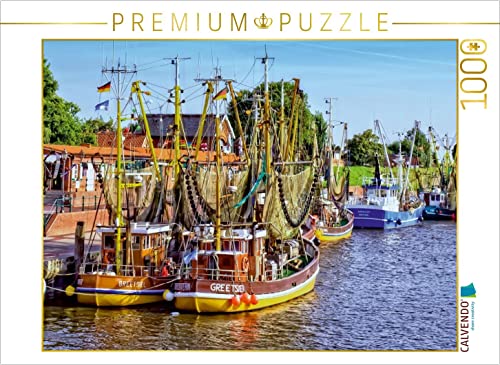 CALVENDO Puzzle Die größte Krabbenkutterflotte Ostfrieslands 1000 Teile Lege-Größe 64 x 48 cm Foto-Puzzle Bild von Peter Roder von CALVENDO