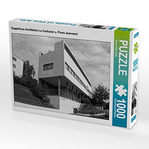 CALVENDO Puzzle Doppelhaus Architekten Le Corbusier u. Pierre Jeanneret 1000 Teile Puzzle quer | 1000 Teile Lege-Größe 64 x 48 cm Foto-Puzzle für glückliche Stunden von CALVENDO