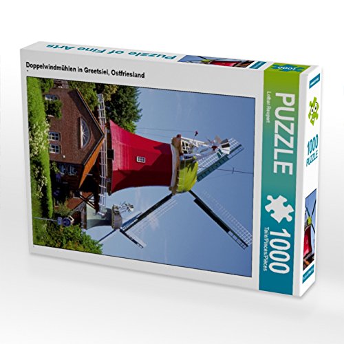 CALVENDO Puzzle Doppelwindmühlen in Greetsiel, Ostfriesland 1000 Teile Puzzle hoch | 1000 Teile Lege-Größe 48 x 64 cm Foto-Puzzle für glückliche Stunden von CALVENDO