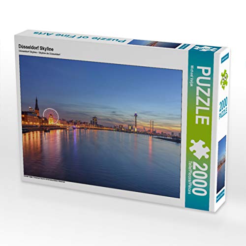 CALVENDO Puzzle Düsseldorf Skyline 2000 Teile Lege-Größe 90 x 67 cm Foto-Puzzle Bild von Michael Valjak von CALVENDO