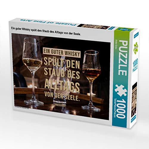 CALVENDO Puzzle EIN guter Whisky spült den Staub des Alltags von der Seele. 1000 Teile Lege-Größe 64 x 48 cm Foto-Puzzle Bild von Anke Grau von CALVENDO