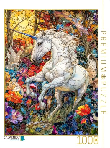 CALVENDO Puzzle EIN majestätisches Einhorn prangt auf Einer farbenfrohen Blumenwiese | 1000 Teile Lege-Größe 64 x 48 cm Foto-Puzzle für glückliche Stunden CALVENDO Puzzle EIN majestätisches Einhorn prangt auf Einer farbenfrohen Blumenwiese | 1000 Teile Lege-Größe 64 x 48 cm Foto-Puzzle für glückliche Stunden von CALVENDO