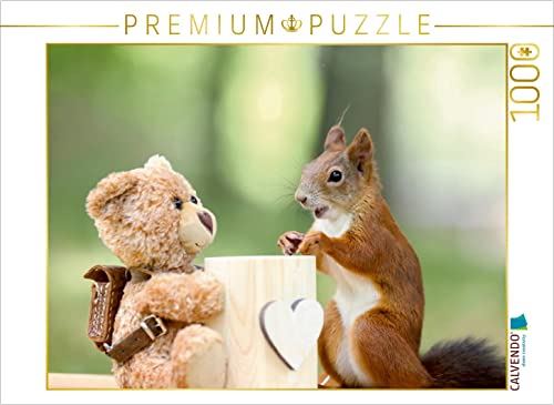 CALVENDO Puzzle EIN Motiv aus dem Kalender Eichhörnchen erobern unsere Herzen 1000 Teile Puzzle quer | 1000 Teile Lege-Größe 64 x 48 cm Foto-Puzzle für glückliche Stunden von CALVENDO