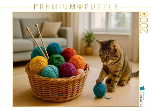 CALVENDO Puzzle Eine Katze spielt mit der Wolle | 2000 Teile Lege-Größe 90 x 67 cm Foto-Puzzle für glückliche Stunden CALVENDO Puzzle Eine Katze spielt mit der Wolle | 2000 Teile Lege-Größe 90 x 67 cm Foto-Puzzle für glückliche Stunden von CALVENDO