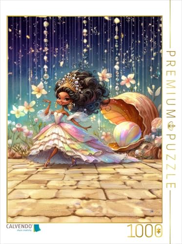 CALVENDO Puzzle Eine kleine Fee mit bunten Kleid vor Einer großen Muschel mit Einer Perle | 1000 Teile Lege-Größe 64 x 48 cm Foto-Puzzle für glückliche Stunden CALVENDO Puzzle Eine kleine Fee mit bunten Kleid vor Einer großen Muschel mit Einer Perle | 1000 Teile Lege-Größe 64 x 48 cm Foto-Puzzle für glückliche Stunden von CALVENDO