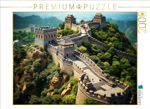 CALVENDO Puzzle Erinnert an die chinesische Mauer | 2000 Teile Lege-Größe 90 x 67 cm Foto-Puzzle für glückliche Stunden von CALVENDO