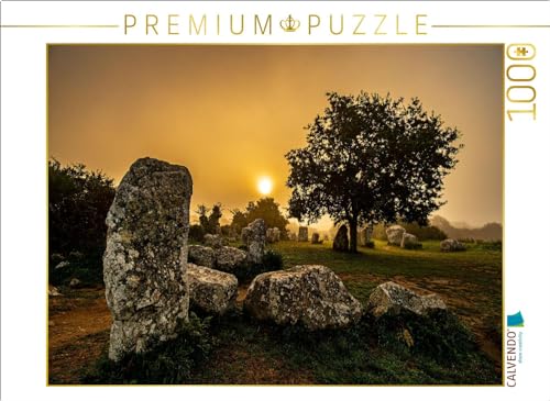 CALVENDO Puzzle Erleben Sie die mystische Pracht der Menhire bei den Alignements de Kerzerho in Erdeven! | 1000 Teile Lege-Größe 64 x 48 cm Foto-Puzzle für glückliche Stunden von CALVENDO