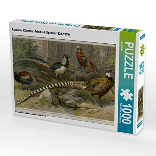 CALVENDO Puzzle Fasanen, Künstler: Friedrich Specht (1839-1909) 1000 Teile Puzzle quer | 1000 Teile Lege-Größe 64 x 48 cm Foto-Puzzle für glückliche Stunden von CALVENDO