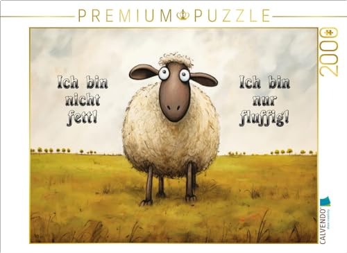 CALVENDO Puzzle Fluffiges Schaf | 2000 Teile Lege-Größe 90 x 67 cm Foto-Puzzle für glückliche Stunden von CALVENDO