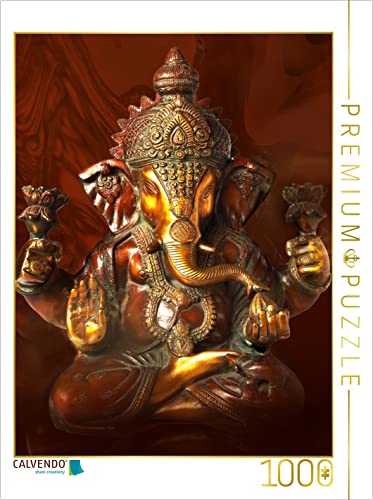 CALVENDO Puzzle Ganesha, der überaus beliebte Überwinder Aller Schwierigkeiten und Hindernisse 1000 Teile Puzzle hoch | 1000 Teile Lege-Größe 48 x 64 cm Foto-Puzzle für glückliche Stunden von CALVENDO