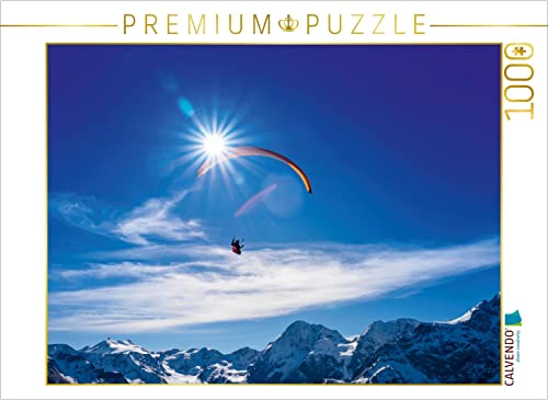 CALVENDO Puzzle Gleitschirmfliegen am Ortlermassiv 1000 Teile Puzzle quer | 1000 Teile Lege-Größe 64 x 48 cm Foto-Puzzle für glückliche Stunden von CALVENDO