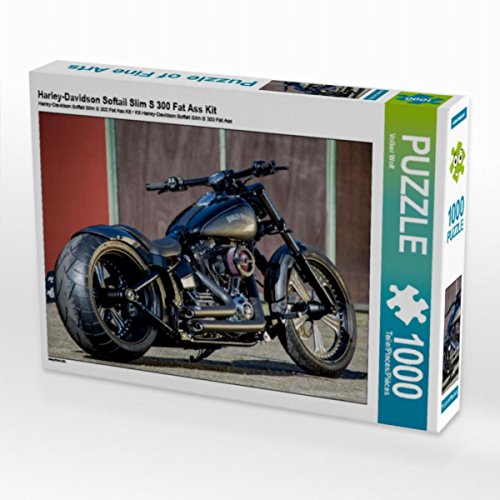 CALVENDO Puzzle Harley-Davidson Softail Slim S 300 Fat Ass Kit 1000 Teile Lege-Größe 64 x 48 cm Foto-Puzzle Bild von Volker Wolf von CALVENDO