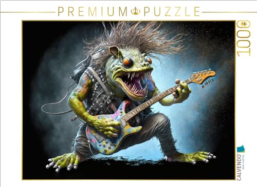 CALVENDO Puzzle Heavy Metal Frosch | 1000 Teile Lege-Größe 64 x 48 cm Foto-Puzzle für glückliche Stunden von CALVENDO