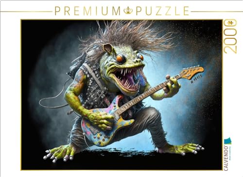 CALVENDO Puzzle Heavy Metal Frosch | 2000 Teile Lege-Größe 90 x 67 cm Foto-Puzzle für glückliche Stunden von CALVENDO