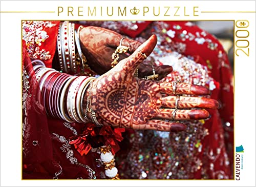 CALVENDO Puzzle Henna - Punjabi Braut 2000 Teile Lege-Größe 90 x 67 cm Foto-Puzzle Bild von Martin Rauchenwald von CALVENDO