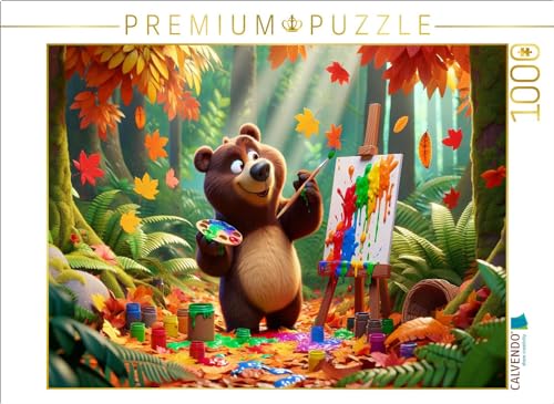 CALVENDO Puzzle Herbstliche Malerei im Dschungel: Der künstlerische Braunbär | 1000 Teile Lege-Größe 64 x 48 cm Foto-Puzzle für glückliche Stunden CALVENDO Puzzle Herbstliche Malerei im Dschungel: Der künstlerische Braunbär | 1000 Teile Lege-Größe 64 x 48 cm Foto-Puzzle für glückliche Stunden von CALVENDO