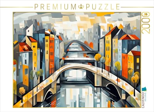 CALVENDO Puzzle Herbststimmung in der abstrakten Metropole | 2000 Teile Lege-Größe 90 x 67 cm Foto-Puzzle für glückliche Stunden von CALVENDO