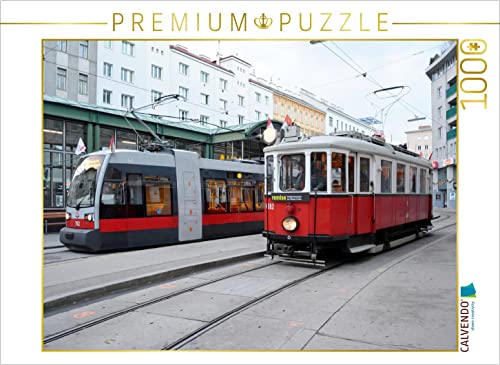 CALVENDO Puzzle Historisch und Modern - Mit der Straßenbahn durch Wien 1000 Teile Puzzle quer | 1000 Teile Lege-Größe 64 x 48 cm Foto-Puzzle für glückliche Stunden von CALVENDO