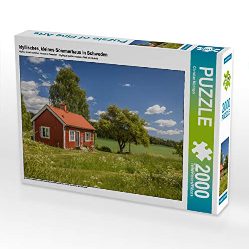 CALVENDO Puzzle Idyllisches, kleines Sommerhaus in Schweden 2000 Teile Puzzle quer | 2000 Teile Lege-Größe 90 x 67 cm Foto-Puzzle für glückliche Stunden von CALVENDO