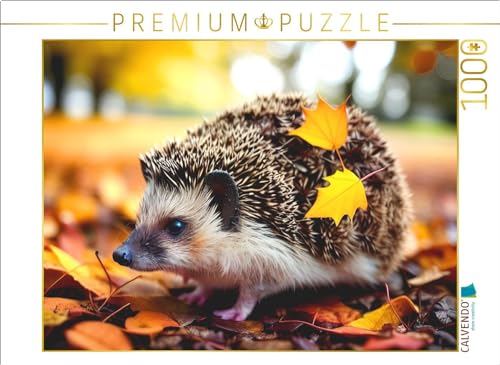 CALVENDO Puzzle Igel im Herbst | 1000 Teile Lege-Größe 64 x 48 cm Foto-Puzzle für glückliche Stunden von CALVENDO