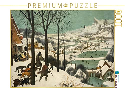 CALVENDO Puzzle Jäger im Schnee (Winter) - 1565-1000 Teile Foto-Puzzle für glückliche Stunden von CALVENDO