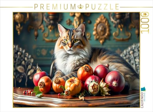 CALVENDO Puzzle Katze auf Gründerzeit-Tisch mit reifem Obst | 1000 Teile Lege-Größe 64 x 48 cm Foto-Puzzle für glückliche Stunden CALVENDO Puzzle Katze auf Gründerzeit-Tisch mit reifem Obst | 1000 Teile Lege-Größe 64 x 48 cm Foto-Puzzle für glückliche Stunden von CALVENDO