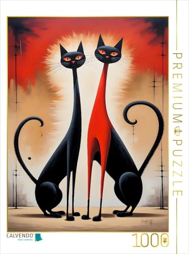 CALVENDO Puzzle Katzen - Samtpfoten im Team | 1000 Teile Lege-Größe 48 x 64 cm Foto-Puzzle für glückliche Stunden von CALVENDO