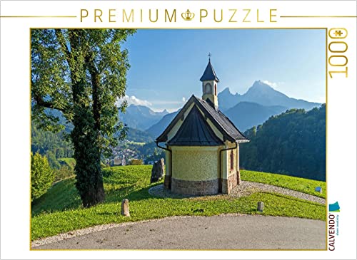 CALVENDO Puzzle Kirchleit'n-Kapelle, Berchtesgaden | 1000 Teile Lege-Größe 64 x 48 cm Foto-Puzzle für glückliche Stunden von CALVENDO