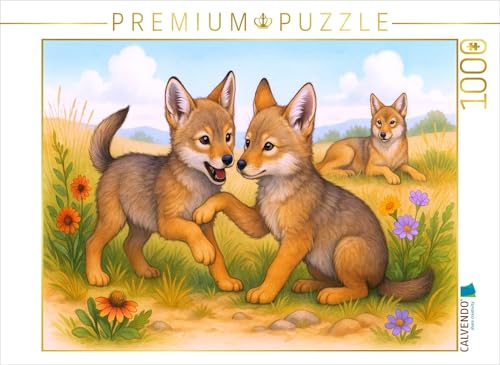 CALVENDO Puzzle Kojoten Jungtiere beim Spielen | 1000 Teile Lege-Größe 64 x 48 cm Foto-Puzzle für glückliche Stunden CALVENDO Puzzle Kojoten Jungtiere beim Spielen | 1000 Teile Lege-Größe 64 x 48 cm Foto-Puzzle für glückliche Stunden von CALVENDO