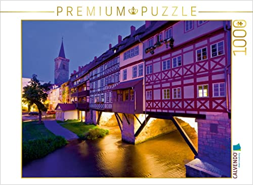 CALVENDO Puzzle Krämerbrücke über die Gera in Erfurt 1000 Teile Puzzle quer | 1000 Teile Lege-Größe 64 x 48 cm Foto-Puzzle für glückliche Stunden von CALVENDO