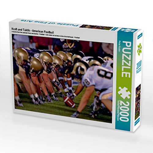 CALVENDO Puzzle Kraft und Taktik - American Football 2000 Teile Puzzle quer | 2000 Teile Lege-Größe 90 x 67 cm Foto-Puzzle für glückliche Stunden von CALVENDO