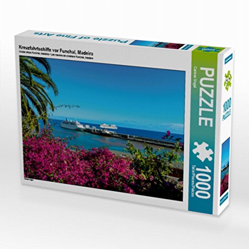 CALVENDO Puzzle Kreuzfahrtschiffe vor Funchal, Madeira 1000 Teile Lege-Größe 64 x 48 cm Foto-Puzzle Bild von Carmen Vogel von CALVENDO