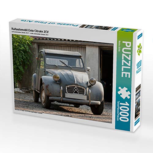 CALVENDO Puzzle Kultautomobil Ente Citroën 2CV 1000 Teile Puzzle quer | 1000 Teile Lege-Größe 64 x 48 cm Foto-Puzzle für glückliche Stunden von CALVENDO