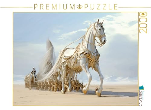 CALVENDO Puzzle Le surréalisme Rencontre Les Fans de Chevaux | 1000 Teile Lege-Größe 64 x 48 cm Foto-Puzzle für glückliche Stunden von CALVENDO