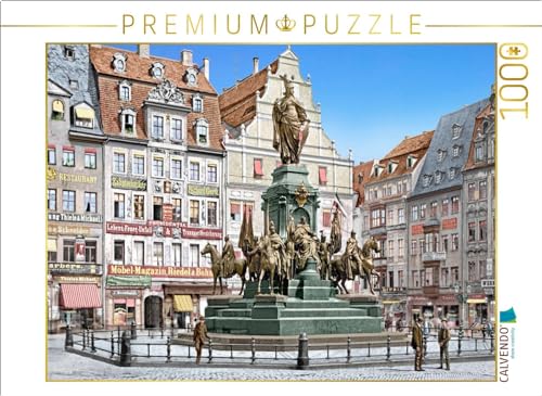 CALVENDO Puzzle Leipzig - Siegesdenkmal um 1900 | 1000 Teile Lege-Größe 64 x 48 cm Foto-Puzzle für glückliche Stunden von CALVENDO