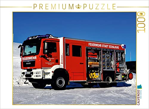 CALVENDO Puzzle Lentner Hilfeleistungslöschgruppenfahrzeug HLF 20 / Freiwillige Feuerwehr Schalkau 1000 Teile Puzzle quer | 1000 Teile Lege-Größe 64 x 48 cm Foto-Puzzle für glückliche Stunden von CALVENDO