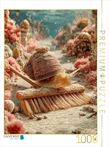 CALVENDO Puzzle Lustige Unterwasser-Schnecke mit Besen im Korallenriff | 1000 Teile Lege-Größe 48 x 64 cm Foto-Puzzle für glückliche Stunden CALVENDO Puzzle Lustige Unterwasser-Schnecke mit Besen im Korallenriff | 1000 Teile Lege-Größe 48 x 64 cm Foto-Puzzle für glückliche Stunden von CALVENDO
