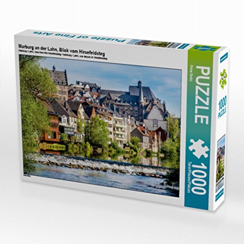 CALVENDO Puzzle Marburg an der Lahn, Blick vom Hirsefeldsteg 1000 Teile Lege-Größe 64 x 48 cm Foto-Puzzle Bild von Peter Beltz von CALVENDO