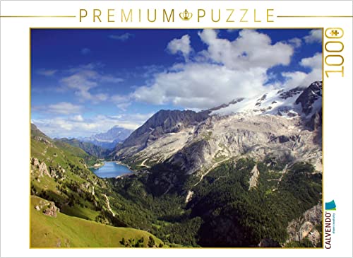 CALVENDO Puzzle Marmolada mit Fedaiasee 1000 Teile Puzzle quer | 1000 Teile Lege-Größe 64 x 48 cm Foto-Puzzle für glückliche Stunden von CALVENDO