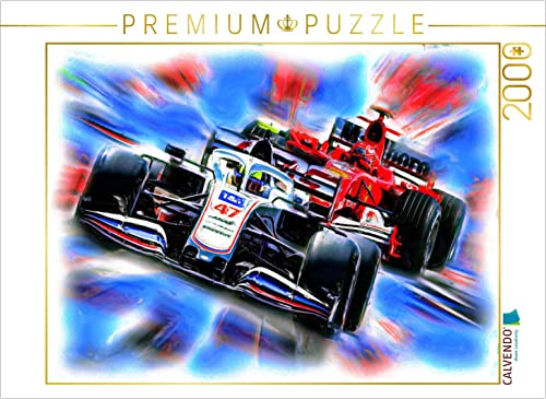 CALVENDO Puzzle Mick Schumacher und Michael Schumacher 2000 Teile Lege-Größe 90 x 67 cm Foto-Puzzle Bild von DeVerviers von CALVENDO