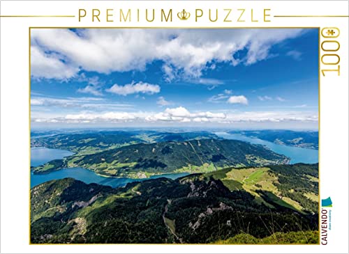 CALVENDO Puzzle Mondsee und Attersee von der Schafbergspitze aus gesehen 1000 Teile Lege-Größe 64 x 48 cm Foto-Puzzle Bild von Hans Pfleger von CALVENDO