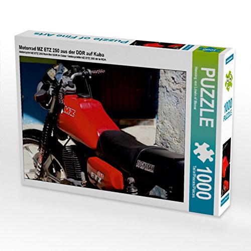 CALVENDO Puzzle Motorrad MZ ETZ 250 aus der DDR auf Kuba 1000 Teile Puzzle quer | 1000 Teile Lege-Größe 64 x 48 cm Foto-Puzzle für glückliche Stunden von CALVENDO